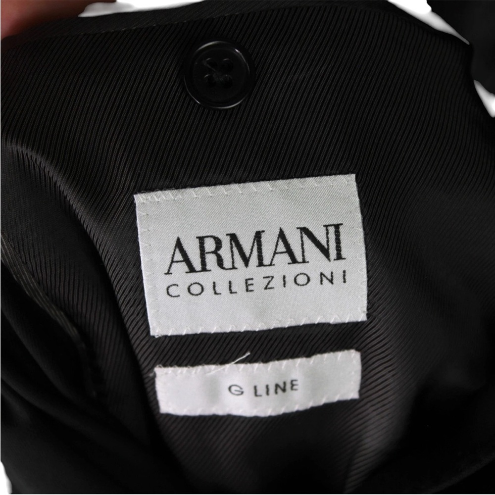 Armani Collezioni G Line Natural Stretch Wool Sports Coat Mens 56 Black EUC - Picture 10 of 13